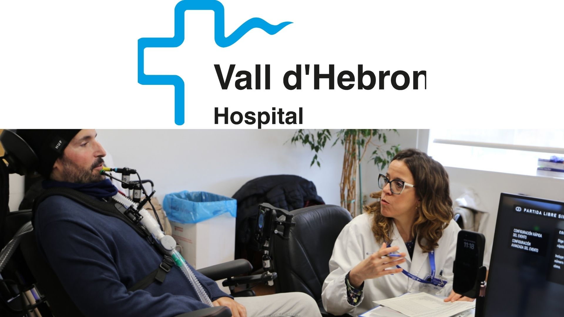 Armando Folgado en el Hospital Vall d'Hebron durante el ensayo clínico de MouthX